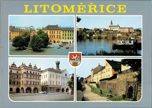 Postcard Leitmeritz Litoměřice 4 Bild: Stadt, Markt 1988