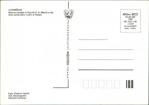 Postcard Leitmeritz Litoměřice Mehrbild: Markt, Stadt 1982