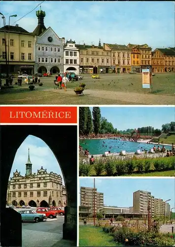 Postcard Leitmeritz Litoměřice MB: Markt, Stadt, Neubauten 1979