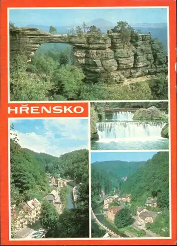 Postcard Herrnskretschen Hřensko 4 Bild: Stadtansichten 1982