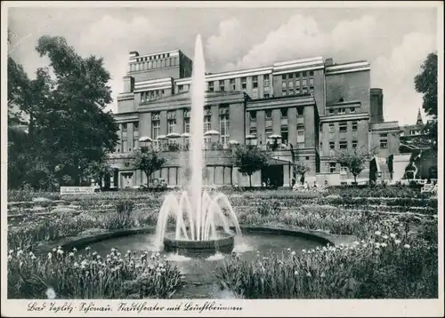 Postcard Teplitz-Schönau Teplice Theater 1941