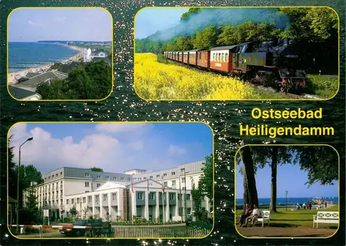 Ansichtskarte Heiligendamm-Bad Doberan Dampflokomotive, Strand etc 2001