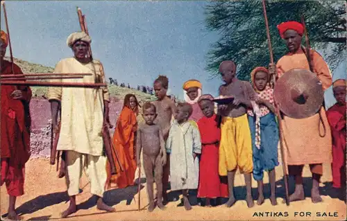 Postcard Ägypten (allgemein) Afrikanischer Stamm, Kinder Krieger 1926