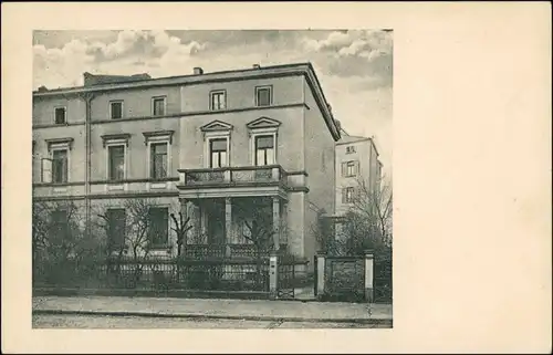 Ansichtskarte Plauen-Dresden Straße und Villa 1922 
