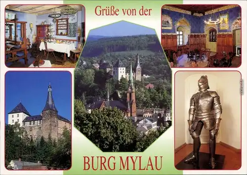 Mylau Burg Mylau - Museum: Weberstube, Metzschzimmer, Ritterrüstung 1995