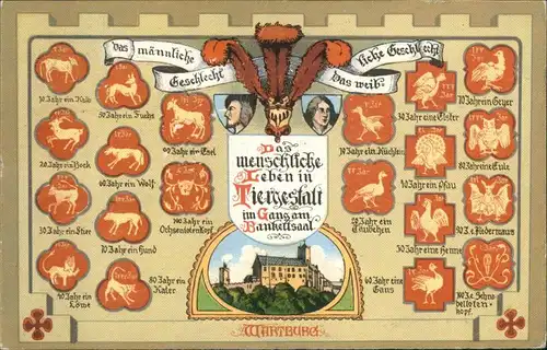 Ansichtskarte Eisenach Wartburg - Heraldik 1926 