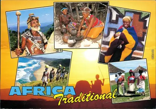 Ansichtskarte  Trachten Süd-Africa 2000