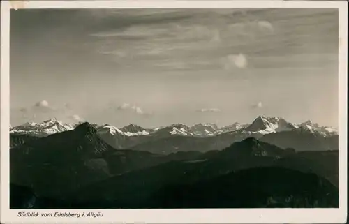 Ansichtskarte .Bayern Edelsberg - Südblick - Fernblick 1939