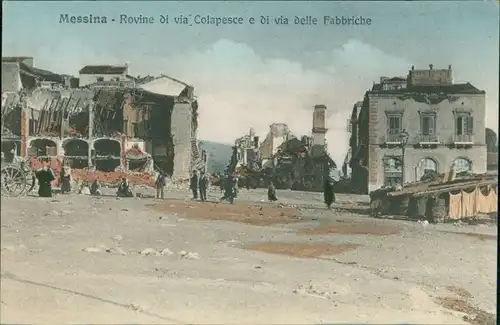 Cartoline Messina Erdbeben von Messina - Platz 1908