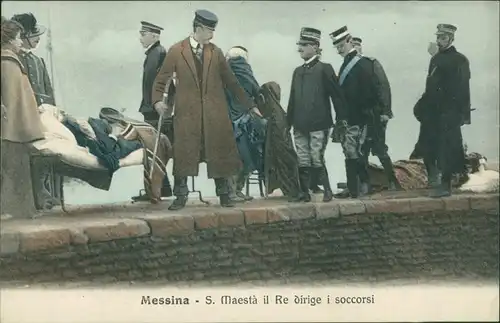 Cartoline Messina Erdbeben von Messina Bergung der Verletzten 1908