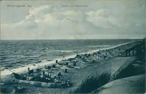 Ansichtskarte Wenningstedt-Braderup Strandleben - Sylt 1908