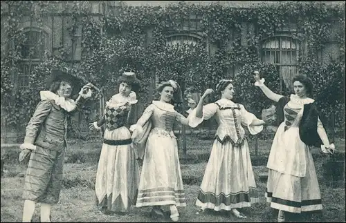 Ansichtskarte Meißen Porzellan-Manufaktur ital Komödie 200 Jahre 1910