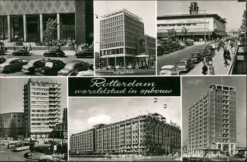 Postkaart Rotterdam Rotterdam MB: Straßen und Neubauten 1962