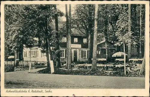 Ansichtskarte Neustadt (Sachsen) An der Hohwaldschänke 1934