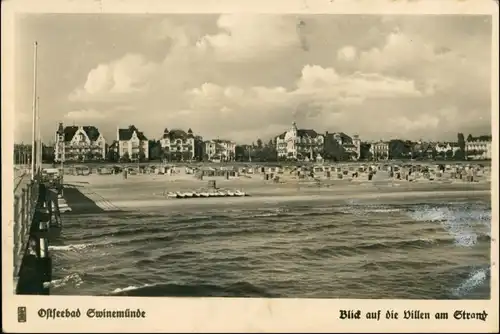 Postcard Swinemünde Świnoujście Promenade 1934