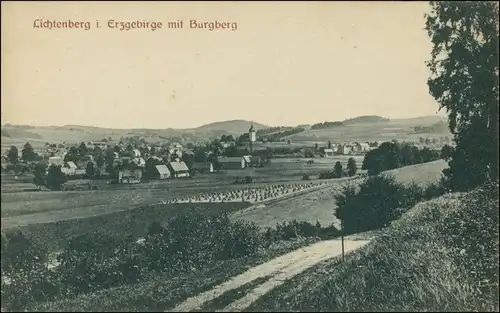 Ansichtskarte Lichtenberg (Erzgebirge) Partie an der Stadt 1912