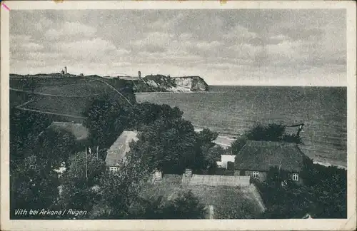 Ansichtskarte Putgarten Vith mit Blick auf das Kap 1940