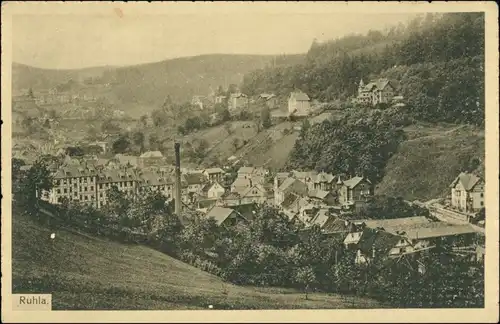 Ansichtskarte Ruhla Blick auf Stadt und Fabriken 1922