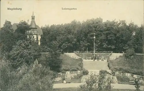 Ansichtskarte Magdeburg Louisenpark - Restauration 1909