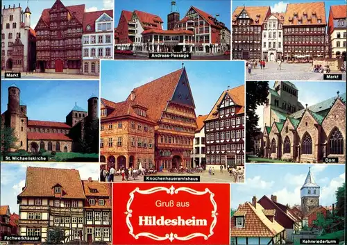 Hildesheim Knochenhauer-Amtshaus, Markt, Andreas-Passage, Fachwerkhäuser 1996