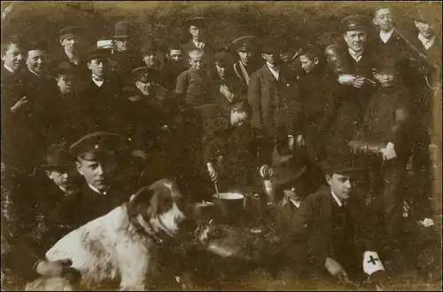 Königsbrück Kinspork Studenten Schüler beim kohen im Felde 1913