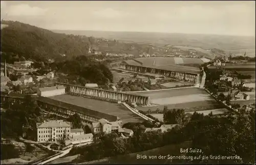 Ansichtskarte Bad Sulza Blick auf die Gradierwerke 1928