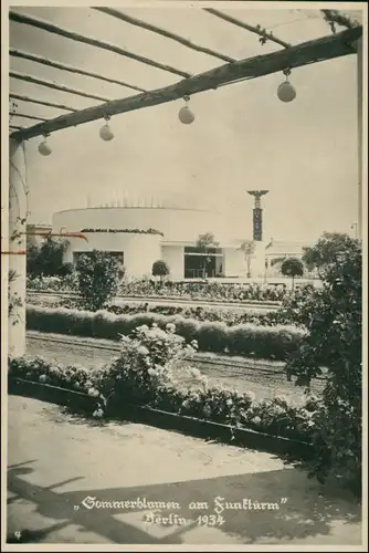 Charlottenburg-Berlin Sommerblumen am Funkturm Ausstellung 1934 Privatfoto