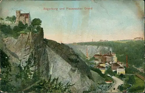Ansichtskarte Plauen-Dresden Plauenscher Grund, Brauerei 1908