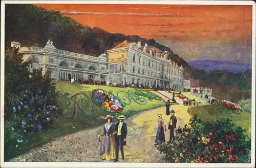 Ansichtskarte Wien Künstlerkarte Schloßhotel Kobenzl 1927