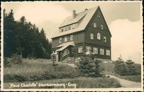 Ansichtskarte Oberbärenburg-Altenberg (Erzgebirge) Haus Charlotte 1932