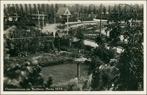 Ansichtskarte Charlottenburg-Berlin Funkturm Ausstellung Sommerblumen 1934