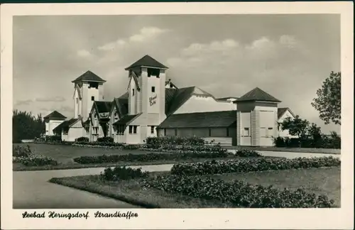 Ansichtskarte Heringsdorf Usedom Strandkaffee 1956