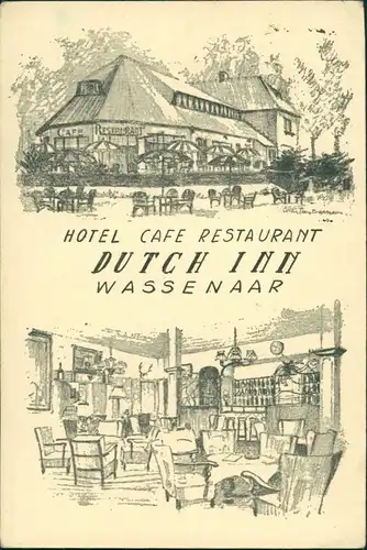 Postkaart Wassenaar 2 Bild: Dutch Inn 1955