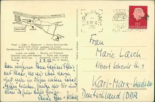 Postkaart Wassenaar 2 Bild: Dutch Inn 1955