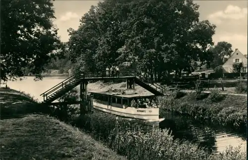 Ansichtskarte Flecken Zechlin Brücke - Schiff Ostpriegnitz 1962