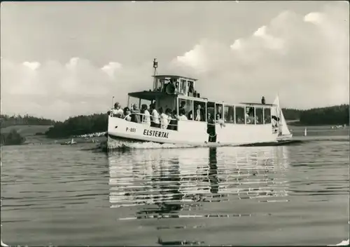 Ansichtskarte Pöhl Talsperre Schiff Elstertal 1979