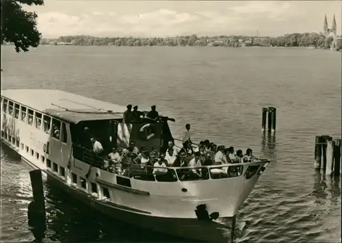 Ansichtskarte Neuruppin Blick auf das Fahrgastschiff 1970