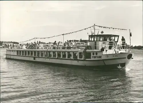 Ansichtskarte Waren (Müritz) Motorschiff Fontane 1983