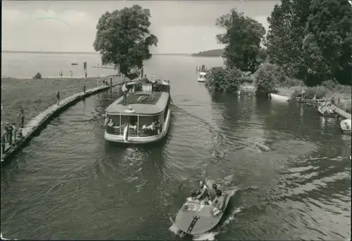 Ansichtskarte Lenz-Malchow (Mecklenburg) Fahrgastschiff 1984