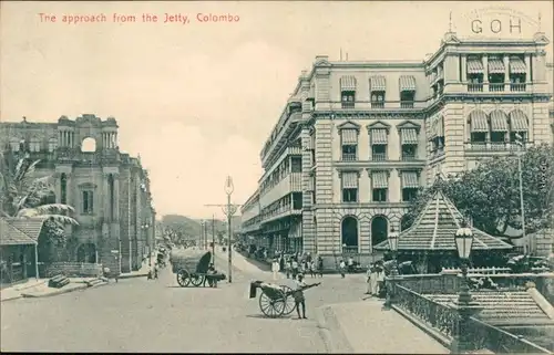 Postcard Colombo Straßenpartie - Jetty 1912 