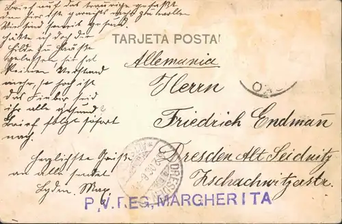 Postcard Montevideo Puento del Predo 1906 