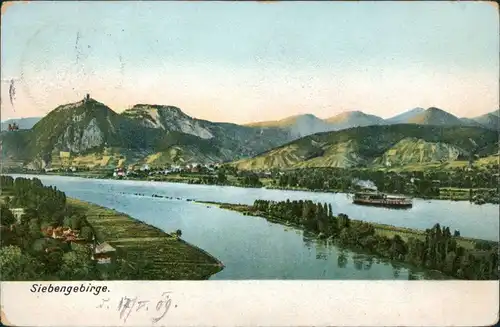 Ansichtskarte Königswinter Siebengebirge Dampfer 1909