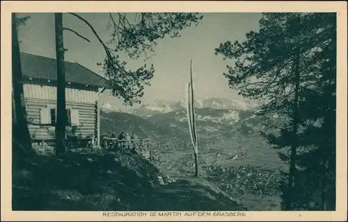 Ansichtskarte Garmisch-Partenkirchen St. Martinshütte auf dem Grasberg 1928