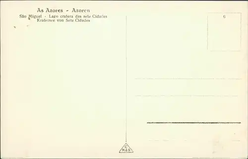 Sete Cidades São Miguel - Lago cratera das sete Cidades  Sete Cidades 1935