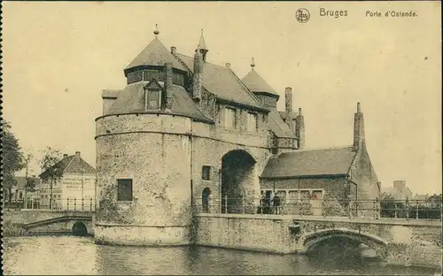 Postkaart Brügge Brugge | Bruges Oostendsche Poort/Porte d'Ostende 1917