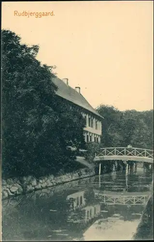 Postcard Dannemare Fluss mit Brücke am Haus 1917