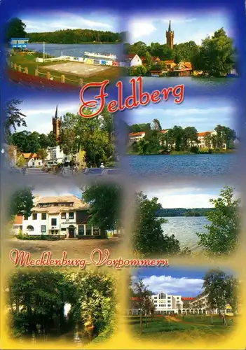 Feldberg-Feldberger Seenlandschaft Mehrbildkarte, 8 Ansichten,  Gebäude 2008