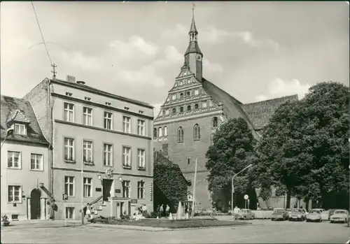 Ansichtskarte Bad Wilsnack Karl-Marx-Platz mit Rathaus 1984