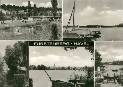 Fürstenberg/Havel Strand, Schwedtsee, Klein-Venedig, Baalensee, Schleuse 1974