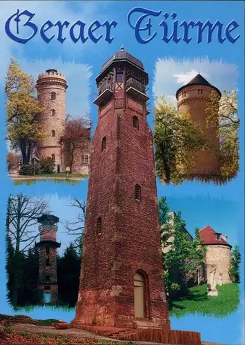 Gera Geraer Türme, Fuchsturm, Ferberturm, Bergfried Schloss Osterstein 1995